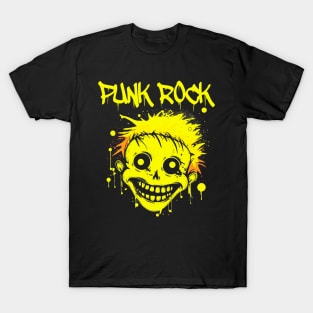 Punk Rocker Trippy Face - Punk Rock T-Shirt